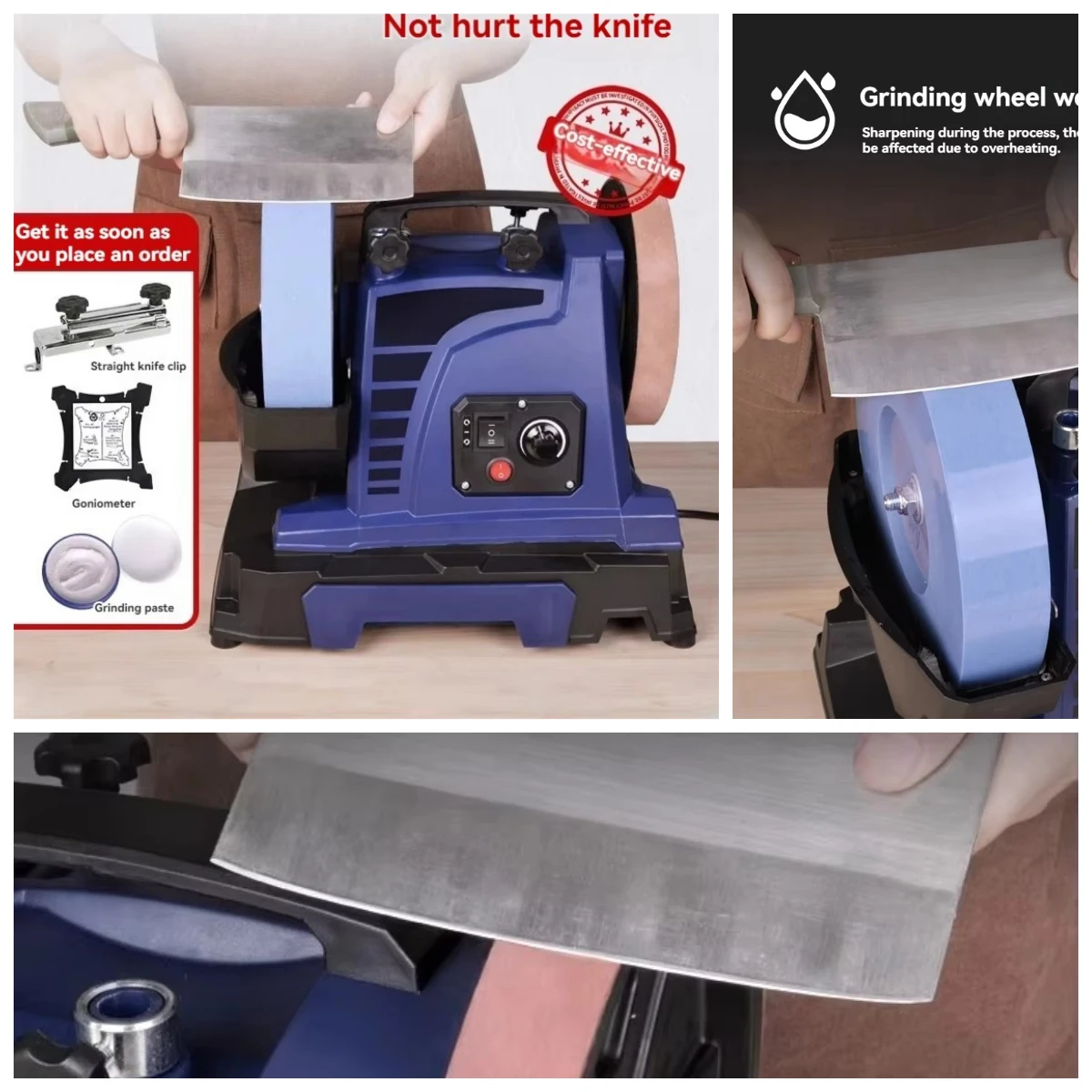 Electric water grinder knife sharpener  small commercial knife sharpener scissors grinder  kitchen knife desktop grinder