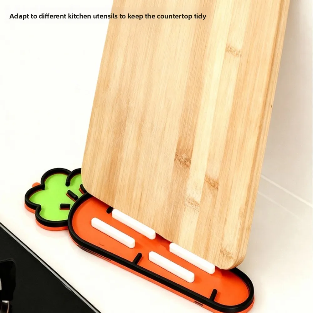 الهدايا الجزرة غطاء وعاء حصيرة استنزاف متعددة الوظائف كونترتوب استنزاف وسادة لينة المطاط قطع المجلس حصيرة ملعقة تخزين حصيرة #5