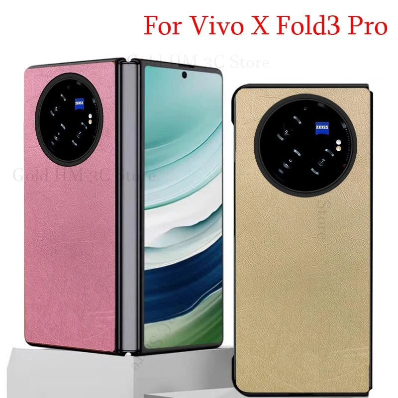 

For Vivo X Fold3 Pro 5G Capa Shockproof Leather Phone Case Fundas For VIVO X Fold 3 Pro Fold2 Hard PC Full Protective Flip Cover