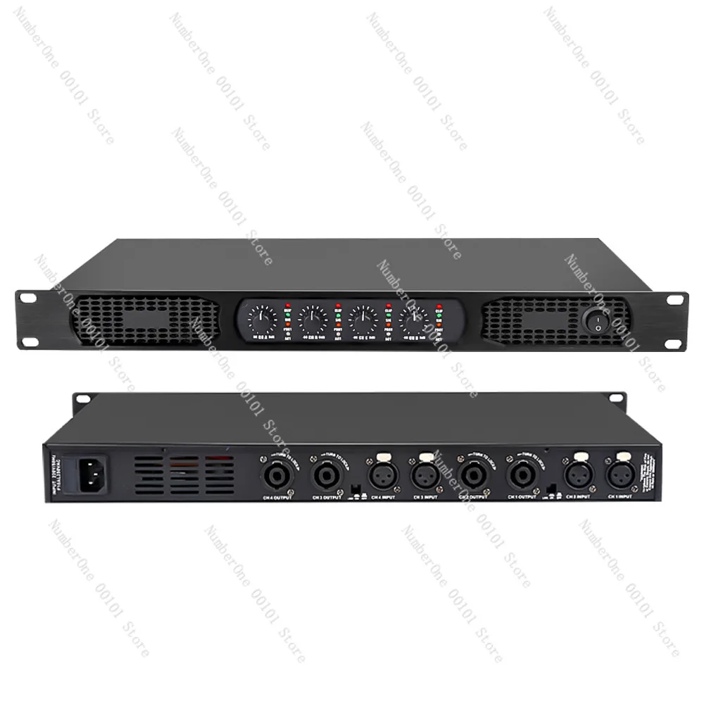 Professional Digital Power Amplifier 2/4 Channel Conference Stage Performance Bar KTV Audio High-Power Amplifier DK