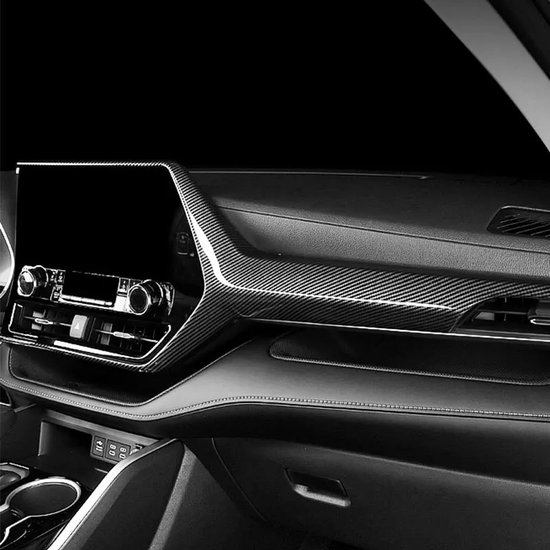 

For Toyota Highlander 2022 ABS Carbon Fiber Center Console Trim Air Vent Decorative Decal Interior Modification Accessories