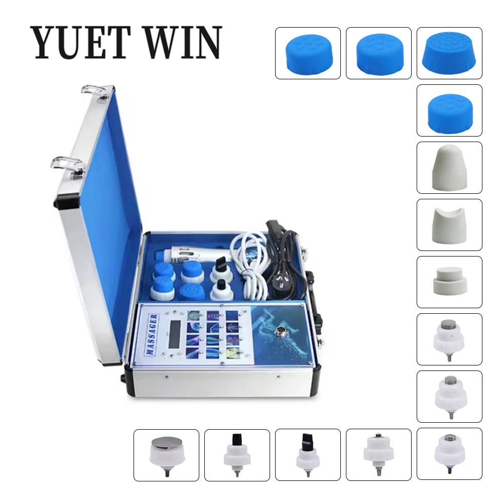 

Портативный аппарат для ударно-волновой терапии YUET WIN, массаж мышц тела, расслабление с 12-головочным ударно-волновым оборудованием