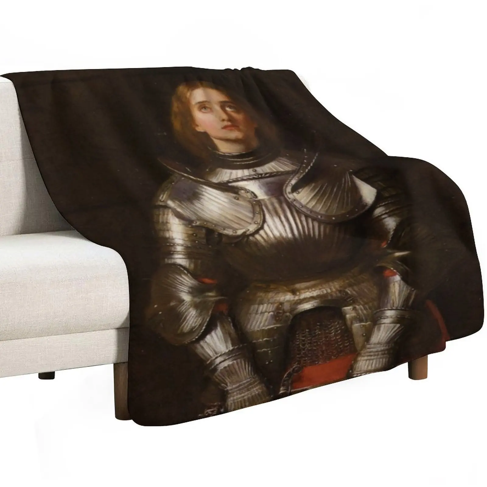 John Everett Millais - Joan D?Arc (1865) Throw Blanket Plush Sleeping Bag Extra Large Throw Beautifuls Blankets