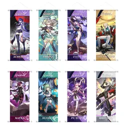 Honkai Star Rail Figure Scroll Canvas Painting Firefly Jade Aventurine Acheron Wall Hanging Anime Poster Wall Art Room Decor