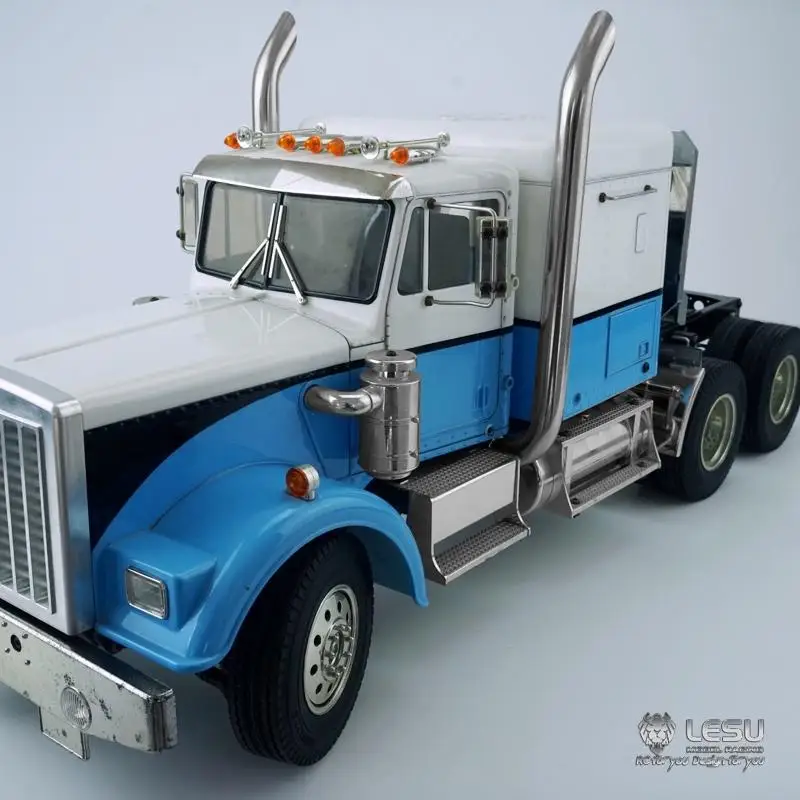 LESU 1/14 American truck chimney exhaust pipe Tamiya New Old King King tractor head all metal upgrade fittings