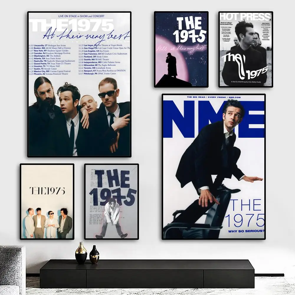 Картина рок-группы 1975 года, постер на холсте с каллиграфией: без складок, водонепроницаемый, прочный, все пространство, настенный декор Картина рок-группы 1975 года, постер на холсте с каллиграфией: без складок, водонепроницаемый, прочный, все пространство, настенный декор