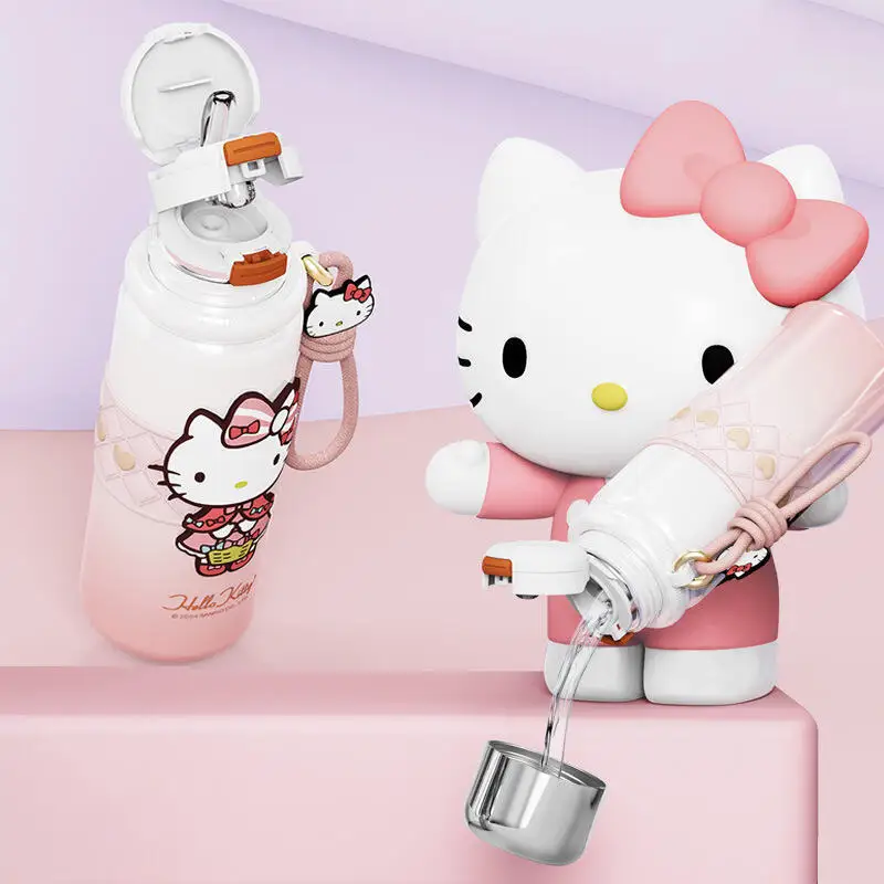 

Подарочная чашка, милая чашка Sanrios Hello Kitty Kuromi, которая поддерживает температуру, детский портативный материал 316, вода большой емкости