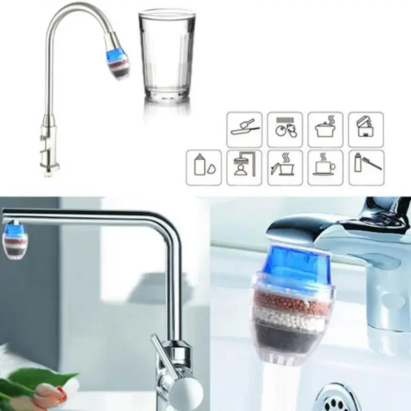 Meerlaagse kraan Filtermondstuk Cover Kraan Keuken Huishoudelijk Drinkwater Filterpatroon Waterfilter Gootsteenaccessoires