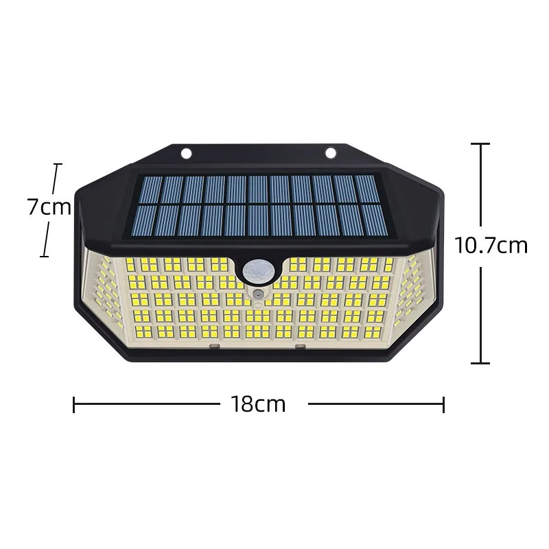 Five sides of luminous solar wall lamp outdoor courtyard human sensing automatic switch energy-saving waterproof wiring free