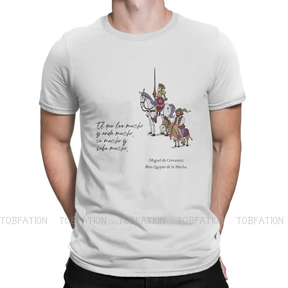 Miguel De Cervantes Casual TShirt Don Quijote De La Mancha Creative Streetwear Comfortable T Shirt Men Short Sleeve