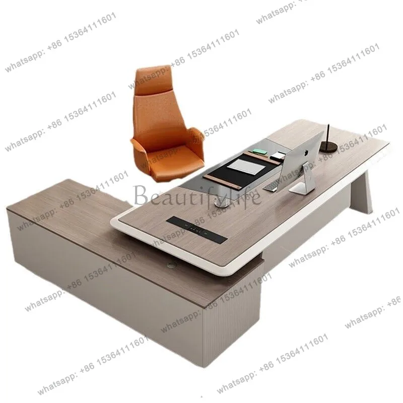 

High-end fashion atmosphere simple manager table light luxury office simple supervisor table