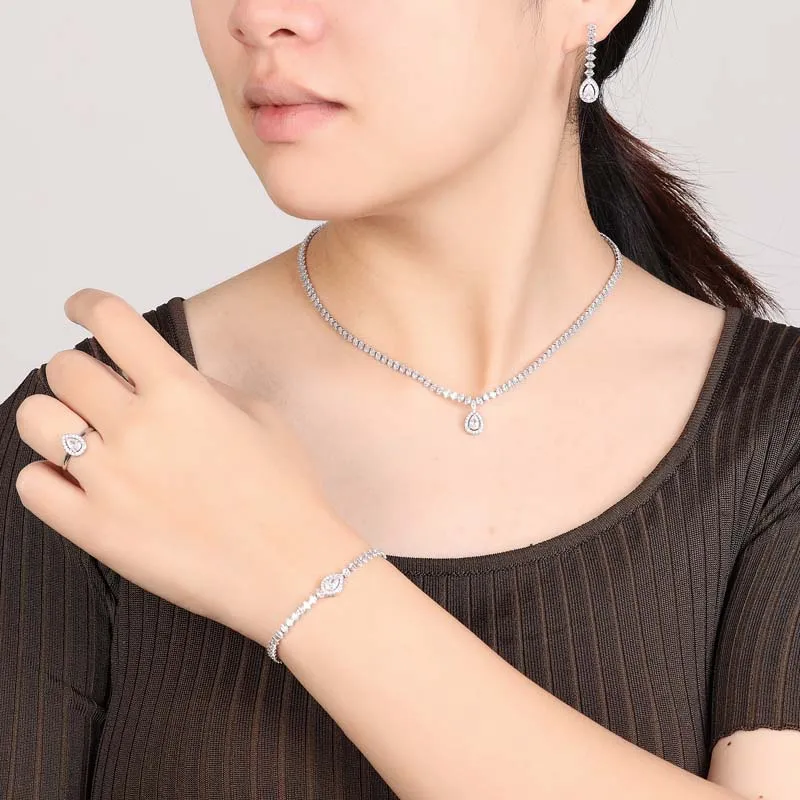 Women's Classic Shining Bridal Jewelry Set, Wedding Accessories