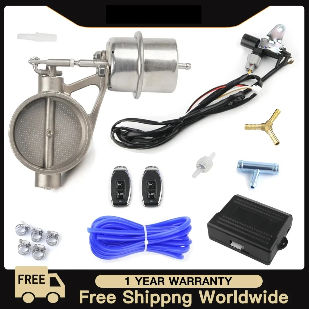 Wireless Remote Controller Exhaust Valve System with VacuumActuator-CUTOUT2,2.36,2.5,2.75,3,3.5inchPipeCLOSE STYLE forCarExhaust