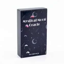 Mystical Moon Oracle Board Game 60 Cards with Meanings for SoulmateDivination Party Desktop Toy Entertainment Leisure