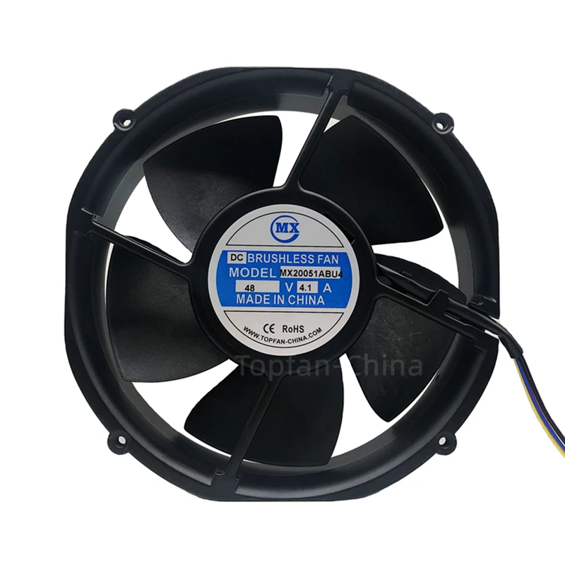 

Custom 200mm Metal Axial Flow Fan 24V/48V 5000RPM High Airflow 200*200*51mm Factory Ventilation Fan for Home Use