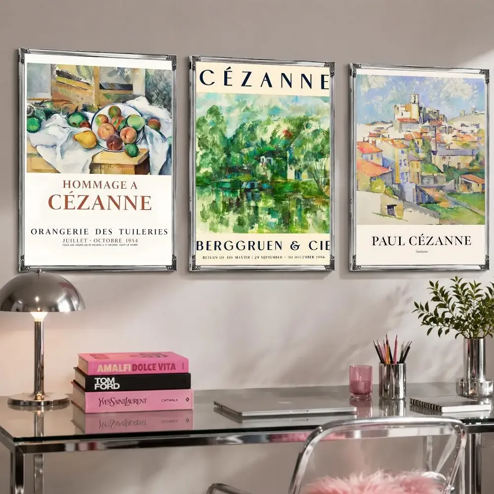Artist Colorful P-Paul Cezanne Poster Self Adhesive Wall Decor Waterproof Removable for Bedroom Living Room bar Gift