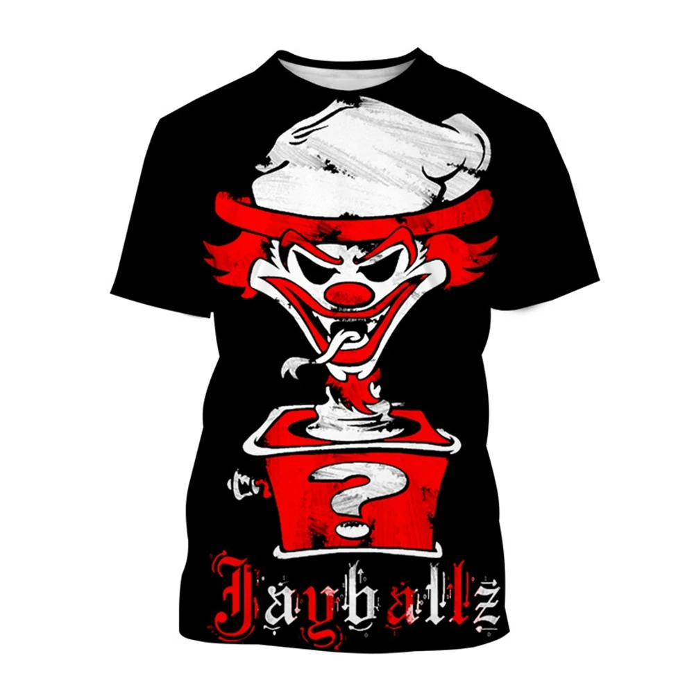 Newest Men's Fashion Insane Clown Posse Icp Joker Cards 3D Printed T Shirt Casual Rock Hip Hop Short Sleeve Tee Shirt