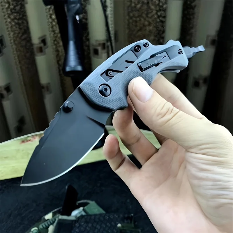 KS 8720 Folding Knife Multi-tool Utility Knife 8Cr13MoV Blade Nylon Glass Fiber Handle Outdoor Self-defense Camping Tools Gifts