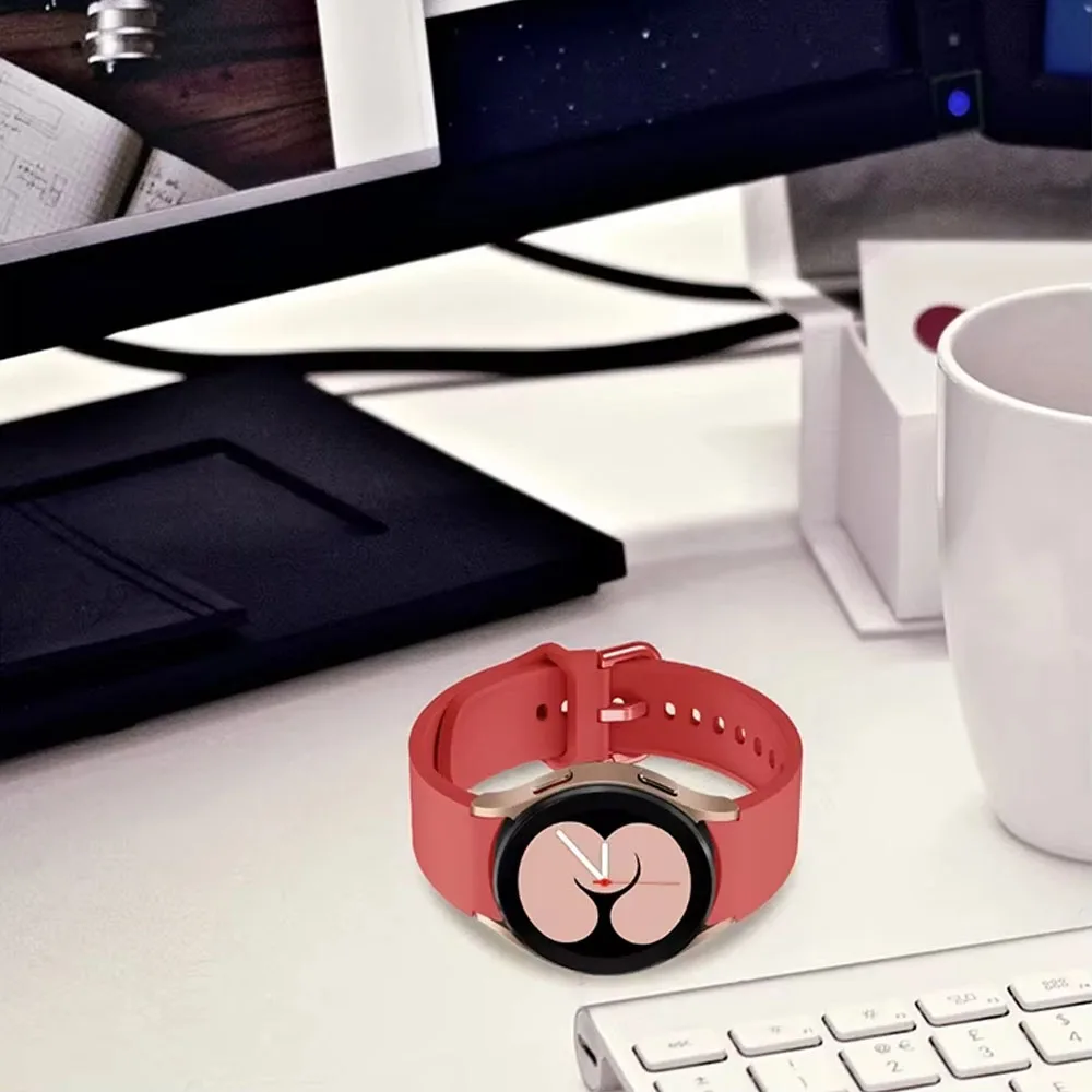 Tali Silikon untuk Jam Tangan Samsung Galaxy 7 6 5 4 44Mm 40Mm 45Mm Tali Pengganti Jam Tangan Olahraga untuk Jam Tangan 6 4 Klasik 47Mm 43Mm 46Mm