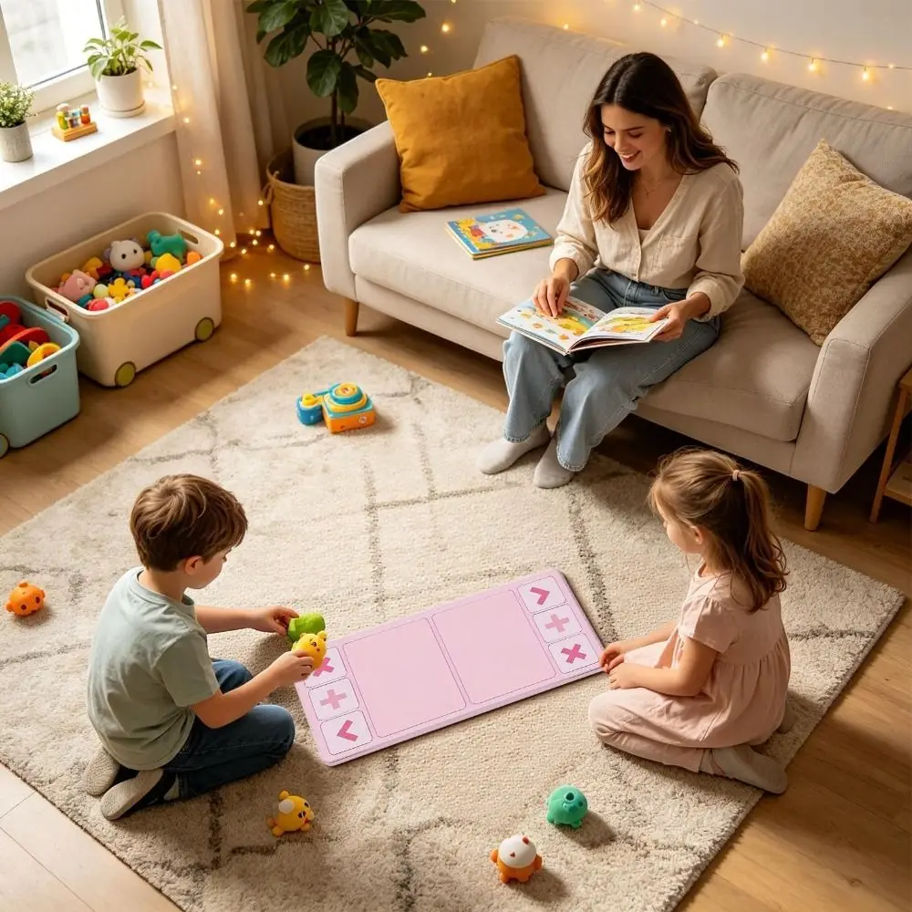 Rubber Kids Play Mat Non Slip Trading Station Squishy Trading Mat Stain Resistant Gaming Mat Fidget Trading Board Desktop Use