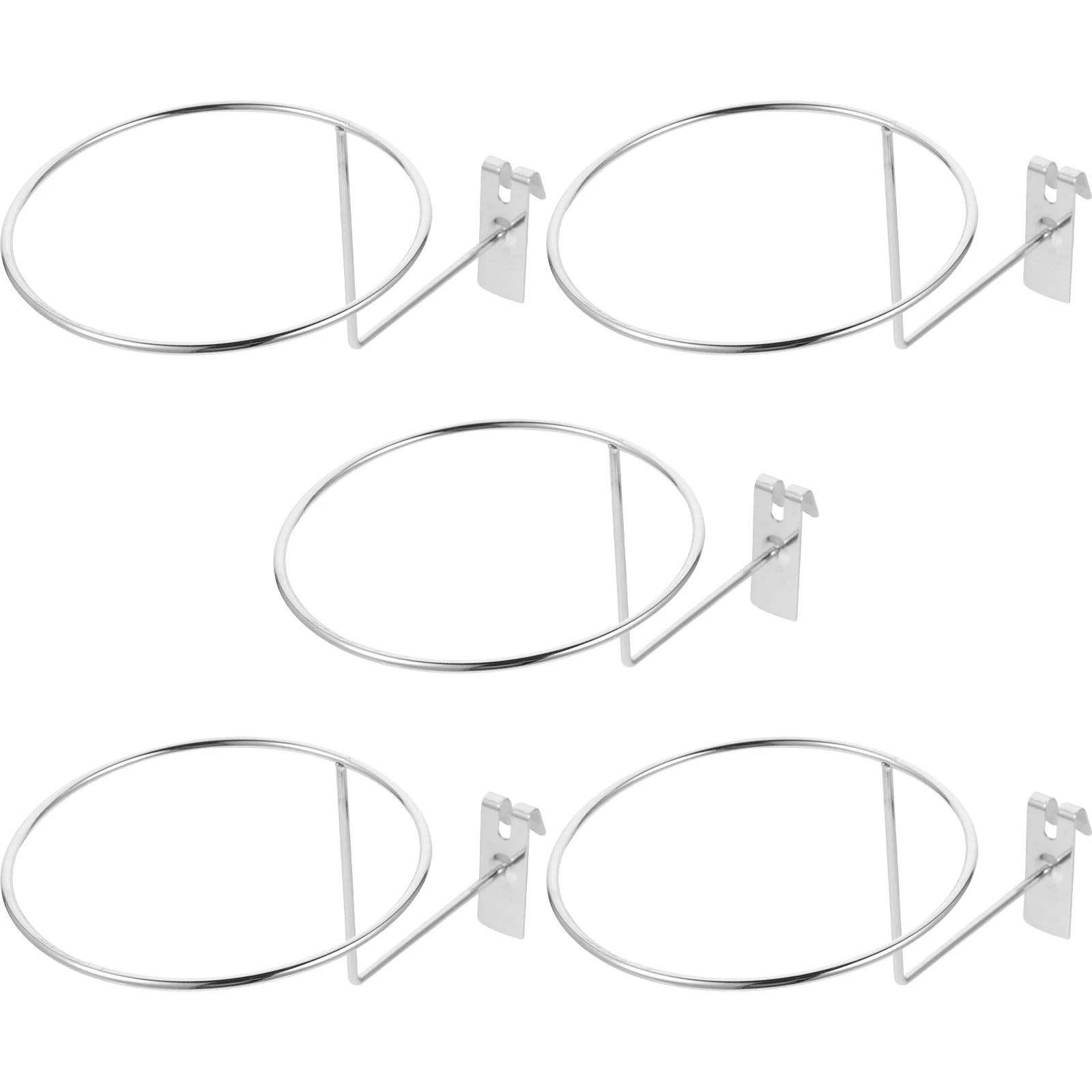 

5 Pcs Rack Grid Hooks for Pegboard Wall Hat Display Holder Basketball Football Storage Organization Home Shop Display