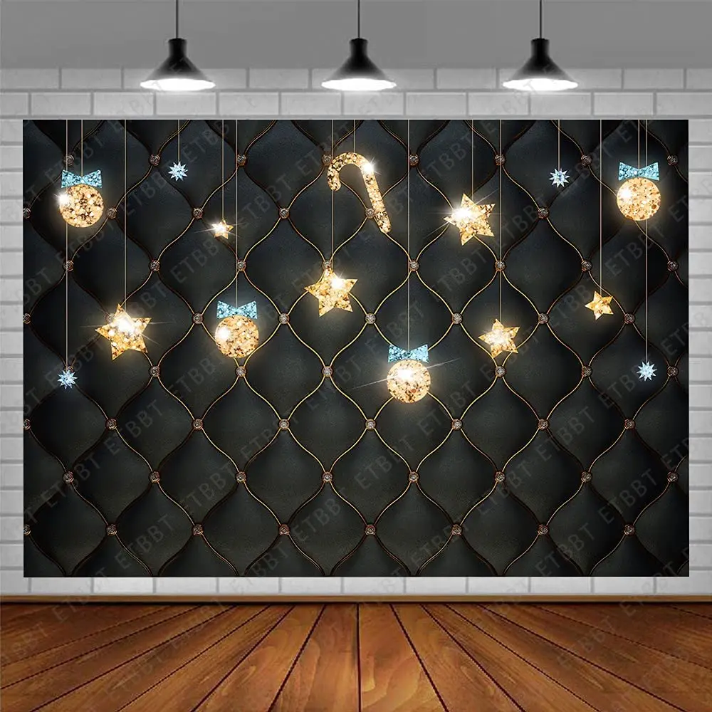 

Twinkle Little Stars Photography Backdrop Blue Gold Bow Glitter Shiny Background VIP Crystal Kids Cartoon Birthday Party Decor