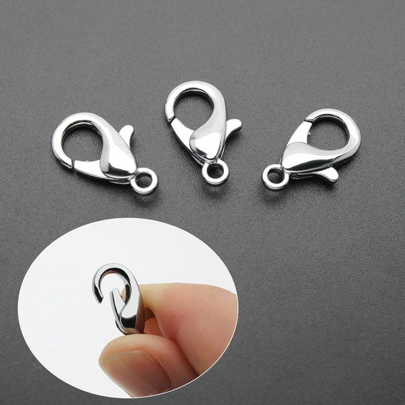 50 Stück/Lot Metallbeschichtete Karabinerhaken Bunte Legierungsverbinder für DIY Armband Halskette Ornamentherstellung Kettenzubehör – Detail 5