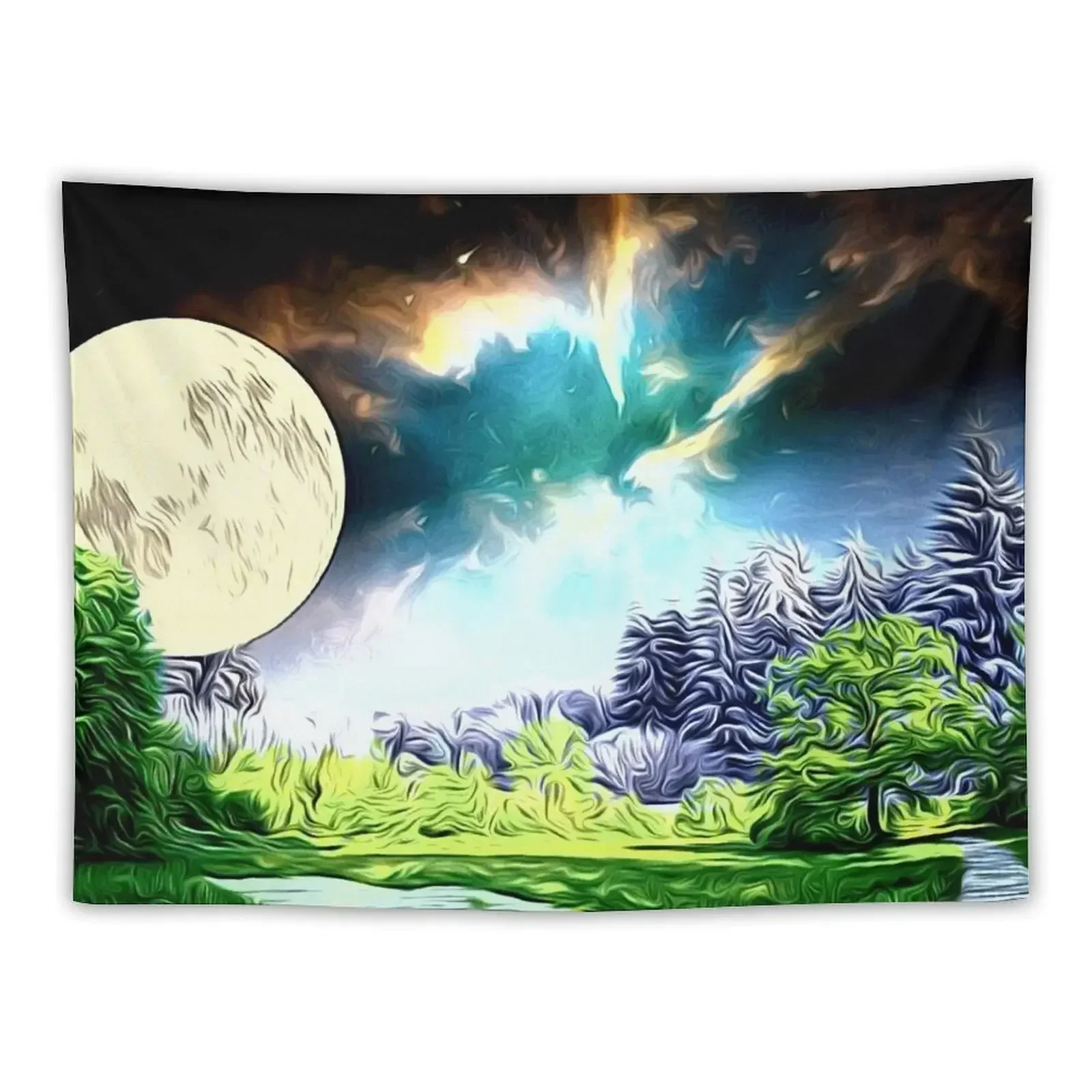 Day watch Tapestry Kawaii Room Decor Room Aesthetic Home Decoration Tapestry