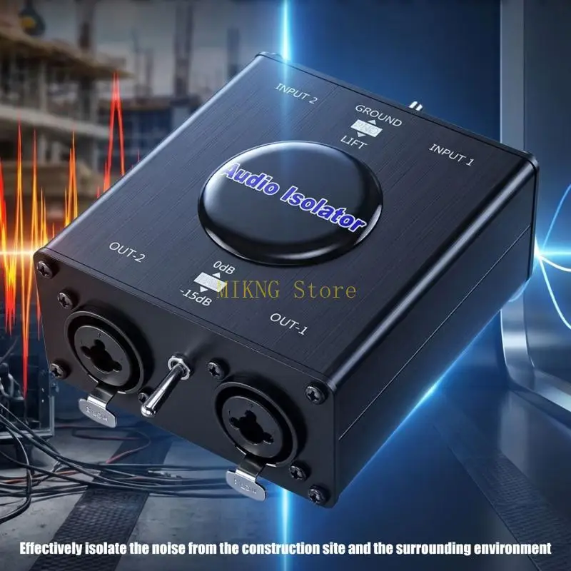 Recording Room Sound Isolator Double Channel XLR GroundLoop Isolator with Balanced Unbalanced Routing for Mixer Interfaces and