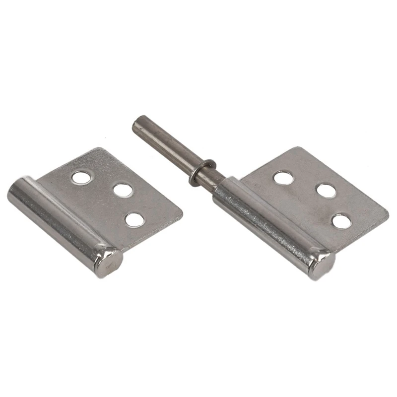 2 Pcs 3 Inch 360 Degree Rotating Window Door Flag Hinge & 100Pcs Flat Head Phillips Self-Tapping Screw