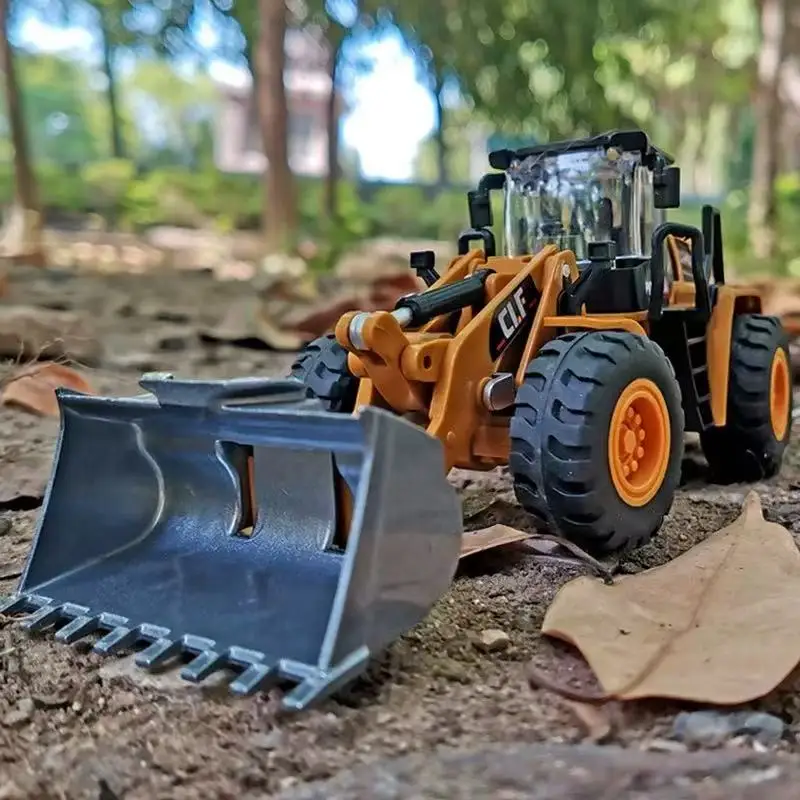 Simulación de la serie de vehículos de ingeniería, modelo doblador de carretera con detalles ligeros y desmontables, juguetes móviles, detalles ricos para niños