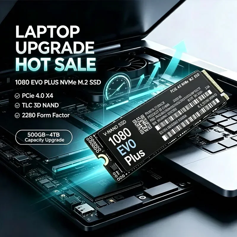 SSD M.2 NVMe 1080 EVO Plus PCIe Gen4.0 X4 TLC 3D NAND 1TB 4TB 2280, unidade de estado sólido interna para jogos, compatível com PS5, PC e portátil.