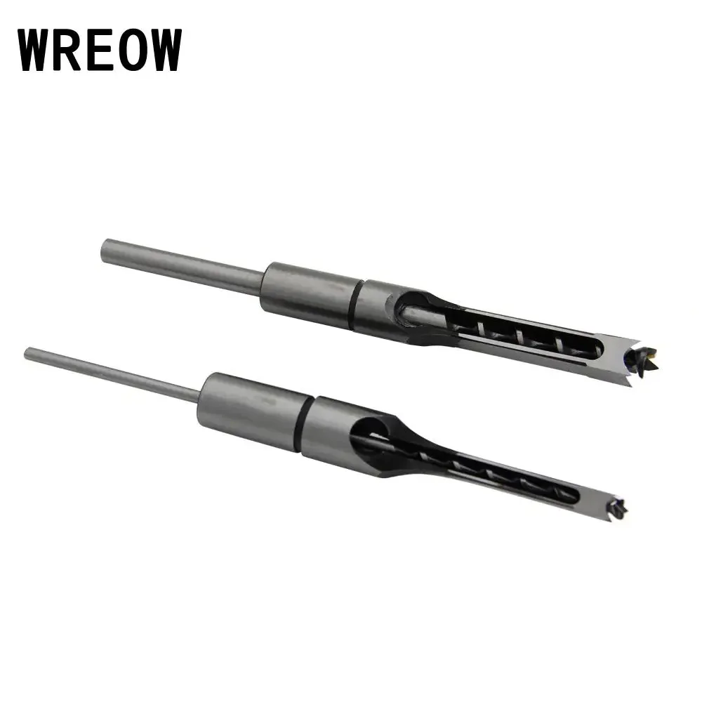 High speed steel HSS Square Hole Drill Bit Cutter Tool 5/16 to 1/2 Inch Woodworking Twist Drill Mortising Chisel Set Wood Drill