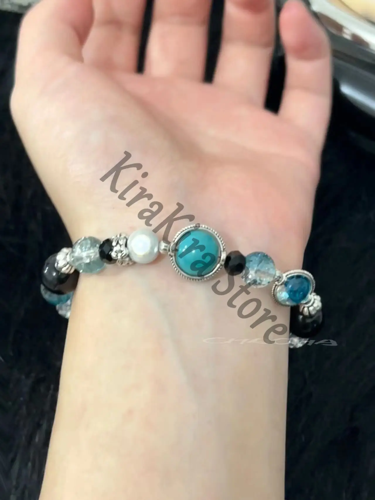 악마 슬레이어 체인 팔찌 핸드 체인 코스프레 인상 비드 팔찌 애니메이션 천연석 고품질 소녀 액세서리 장식