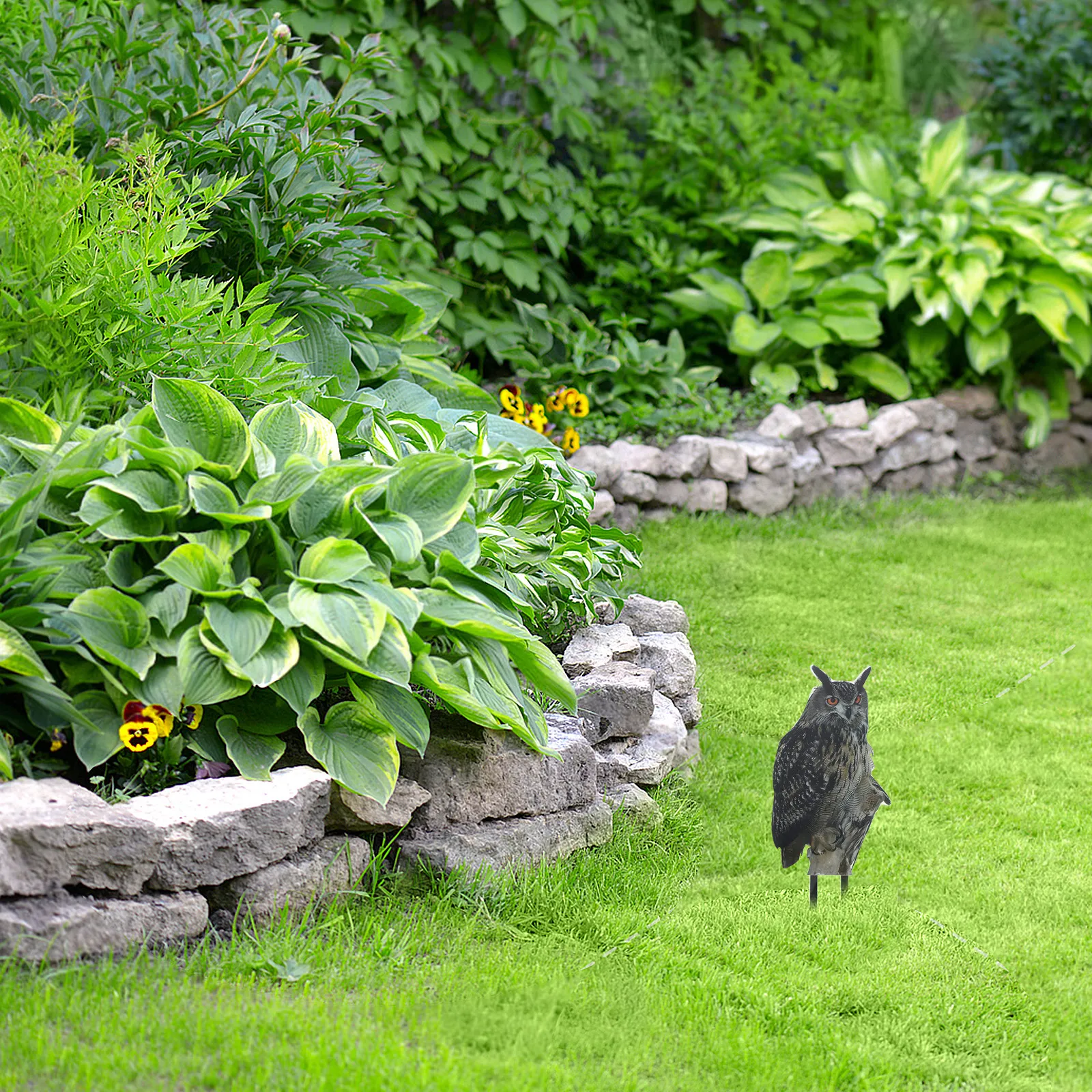 Acrylic Owl Ground Stake Decorative Garden Yard Ornament Outdoor Stakes for Lawn Backyard Garden Decor Yard Stakes