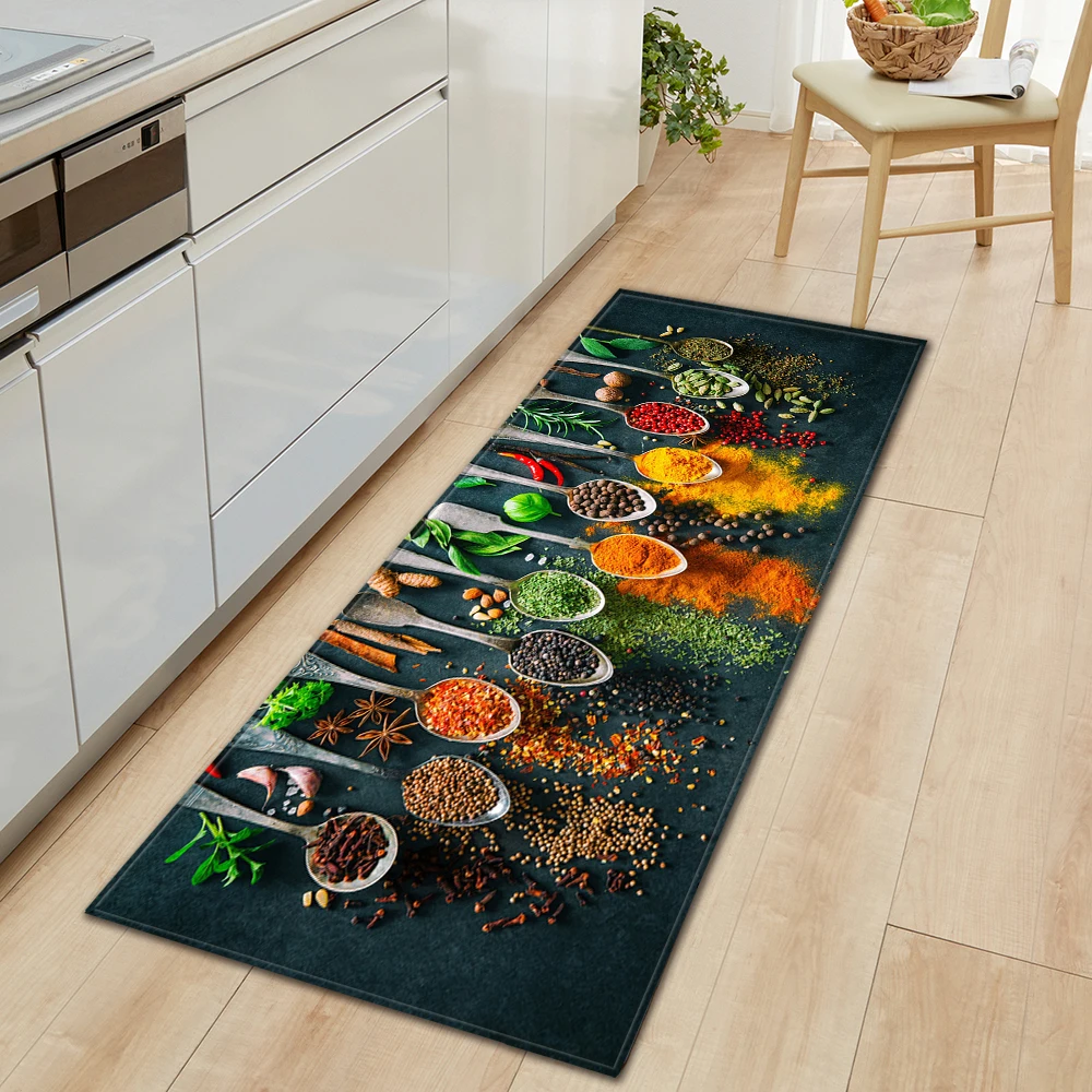 

Kitchen Mat Entrance Doormat House Living Room Bedroom Floor Decoration Carpet Home Hallway Door Balcony Bath Non-Slip Foot Rug