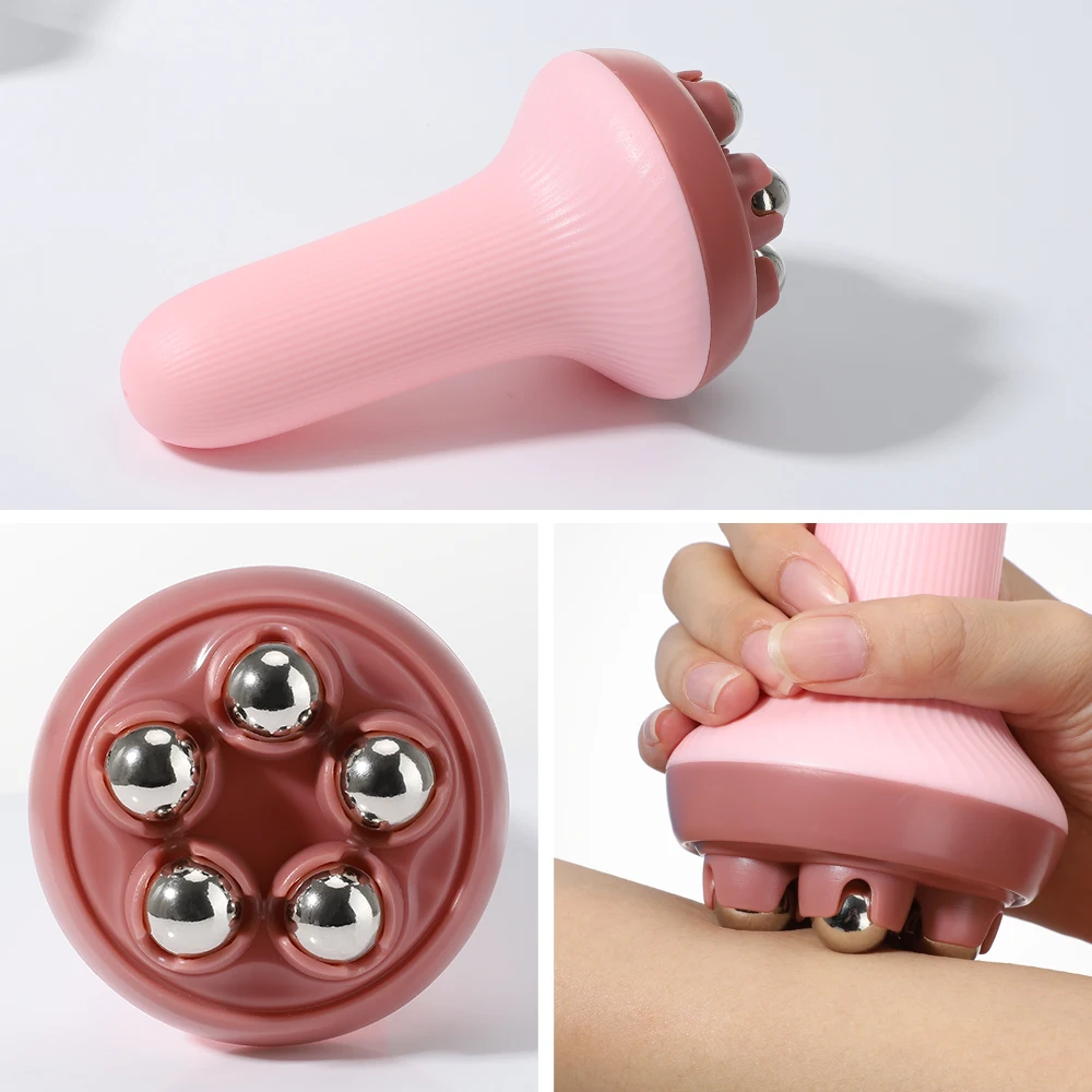 Hand Roller Beauty Health Massage Face Massagers Face Roller masajeador 5 Steel Ball Muscle Relax Fat Burning Body Shaping Slim