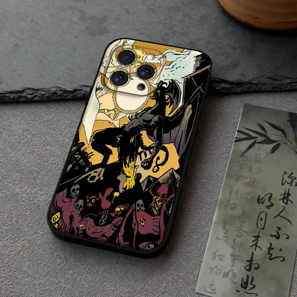 Capa de telefone anime devilman crybaby para iphone 17,16,15,14,13,12,11 plus, pro, max, zr,xs, x,7,8 plus, mini silicone preto macio