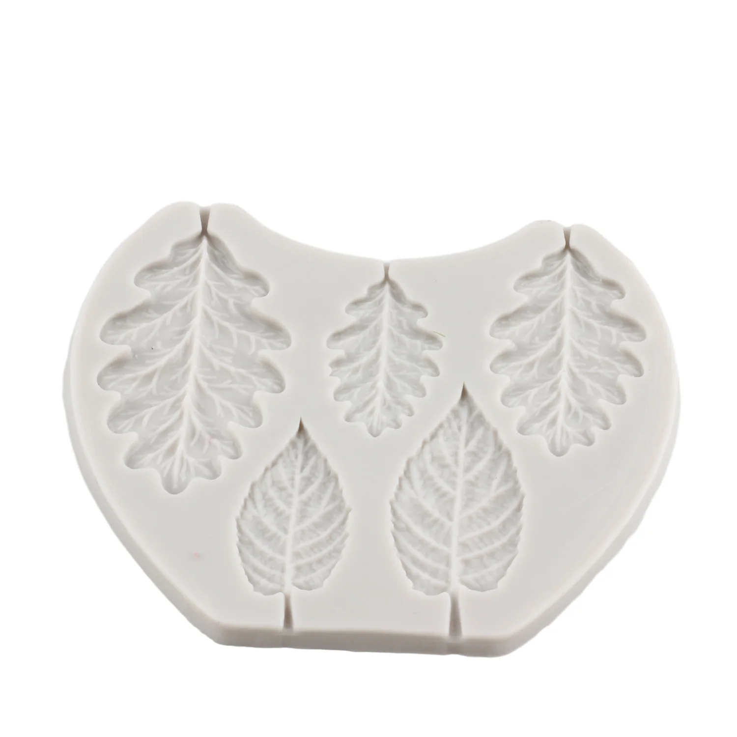 DIY Tree Leaf Press Silicone Mold Cake Border Fondant Molds Cake Decorating Tools 3D Leaves Chocolate Candy Clay Moulds
