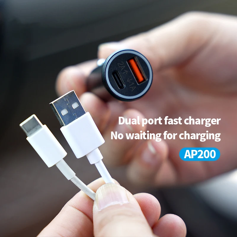 Mini Car Charge GPS Locator Tracker Phone Charger Fast Charging Type C Hidden Smart Locator Car Tracker Tool For Find My App