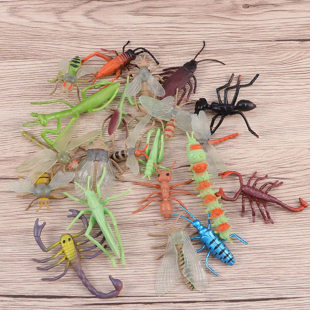 39Pcs Insect Figures Mini Realistic Colorful Bugs Educational Fun Preschool Children Simulation Insects