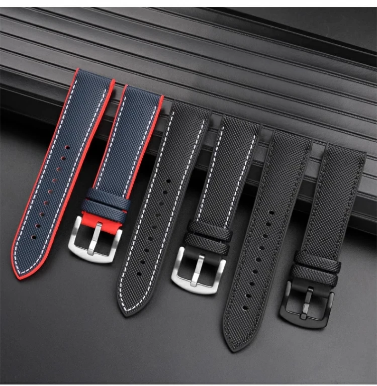 Hochwertiges Gummi-Uhrenarmband für TAG Heuer F1 Gulf Aquaracer Monaco Herren-wasserdichtes Armband blau orange 20 mm 21 mm 22 mm 24 mm – Detail 15