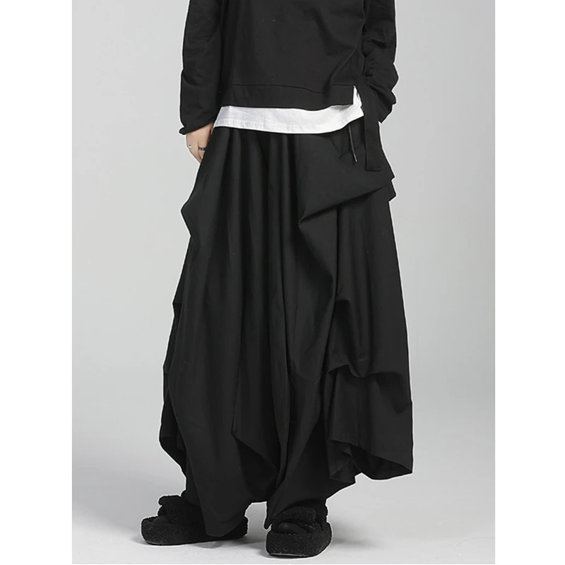 2026 New Arrival Autumn/winter Women All-matched Ankle-length Pants Casual Loose Elastic Waist Skirt Pants Wide Leg Pants T179