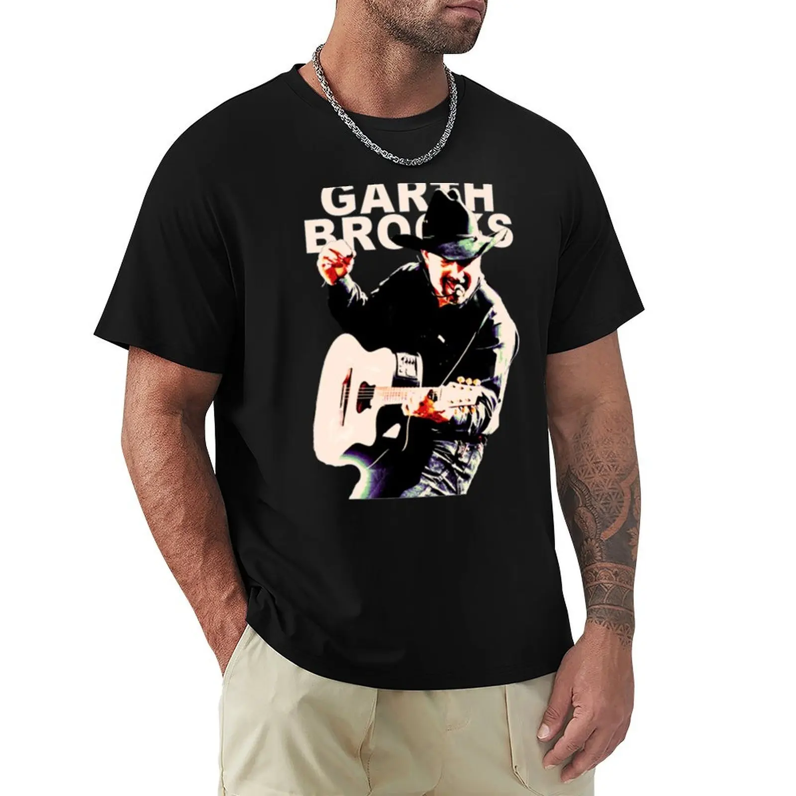 garth brooks T-Shirt Classic Graphic Short Sleeve Top