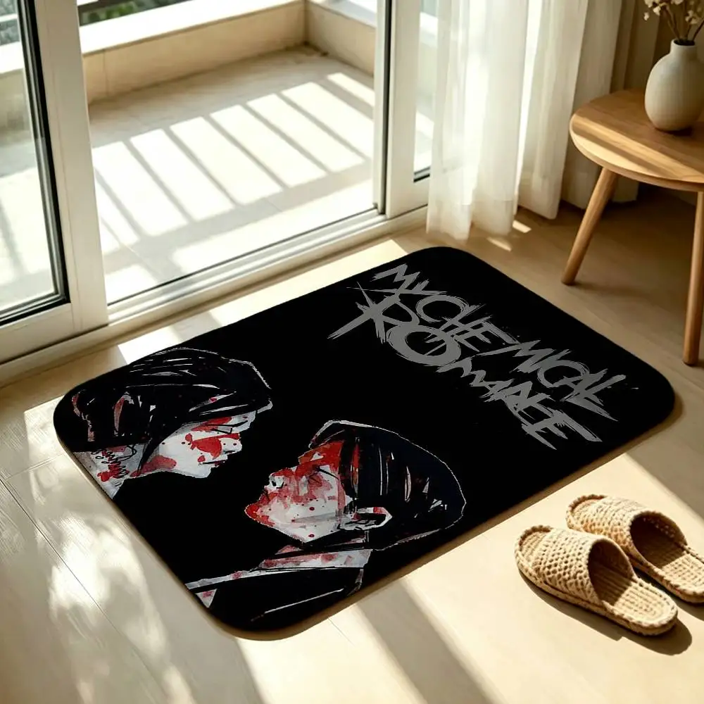 M-My C-Chemical R-Romance-S Band Floor Mat Soft Non Slip for Entry Door Bathroom Indoor Home Decorative Carpet