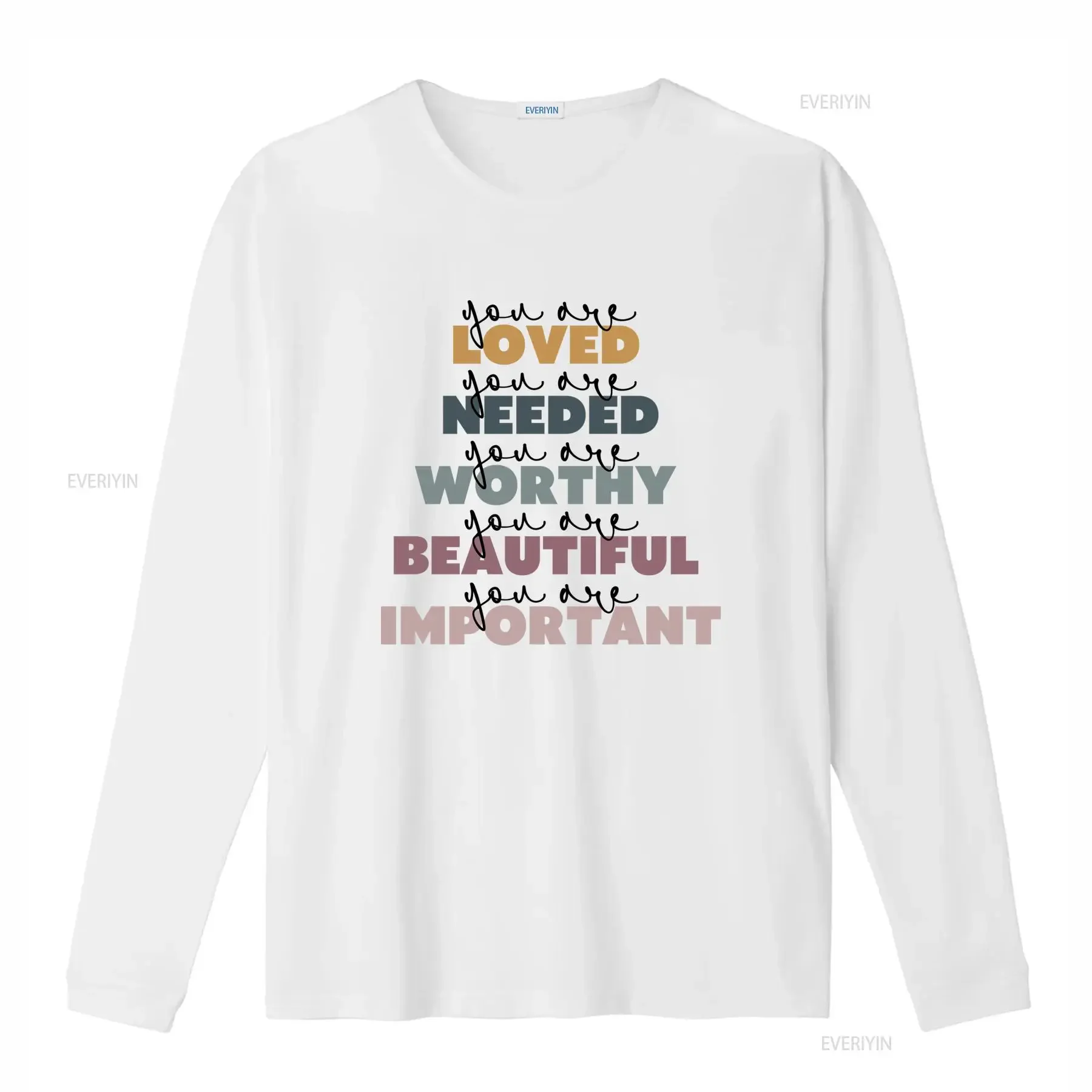 Vintage Positive Affirmation Lettering Print Casual Streetwear T Shirt vintage Washed fashion Unisex Stretched designer clothes