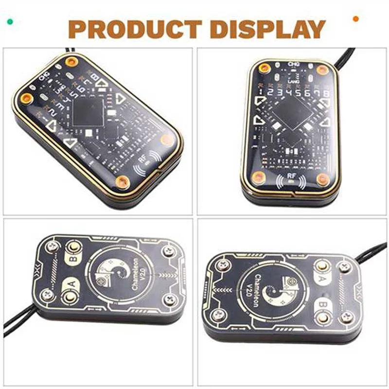 Y45A-Chameleon Ultra V2.0 RFID Ultimate Emulator NFC Duplicator+4XCUID 3XUID Keychain 125Khz 13.56Mhz Card Decode RFID Reader