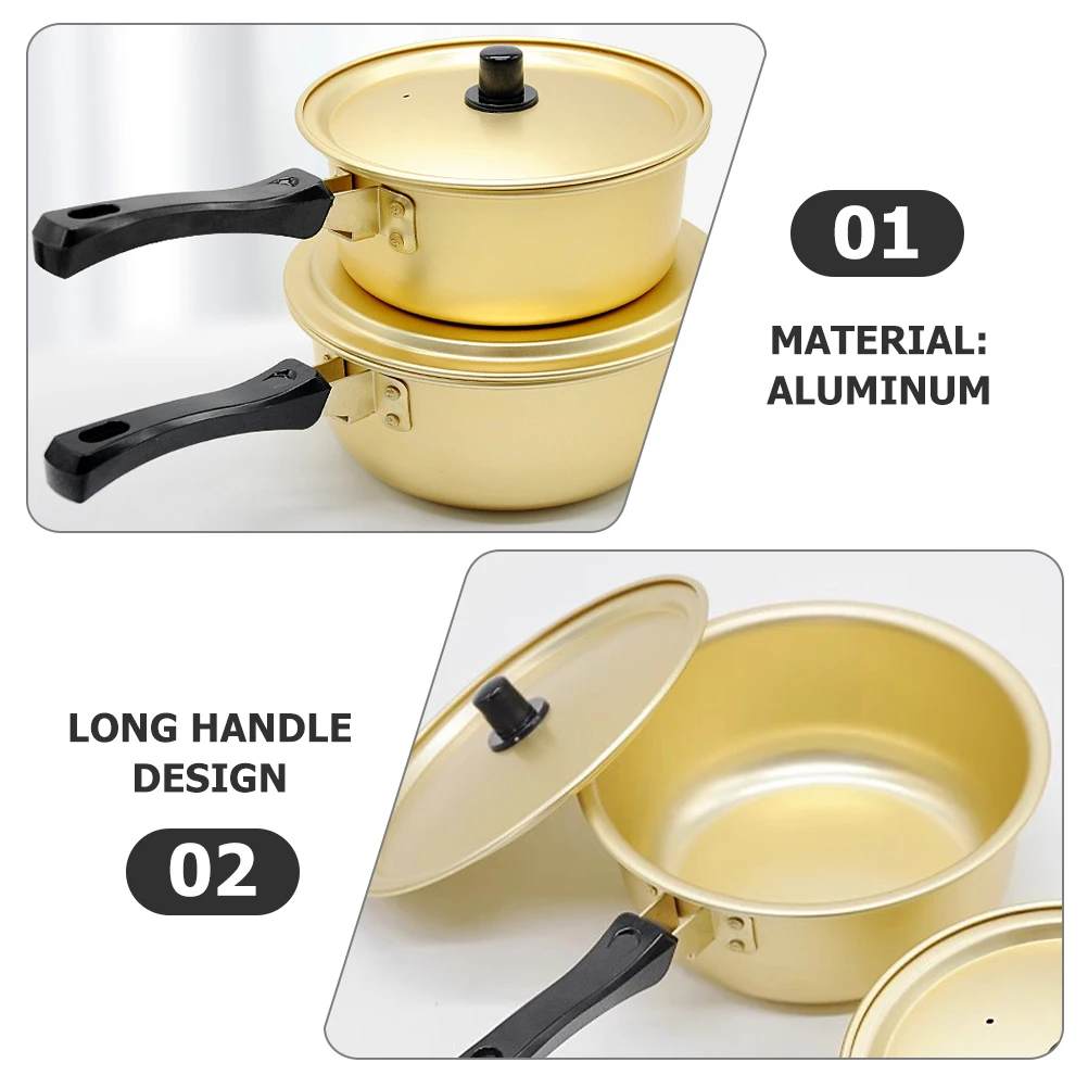 

Ramen Noodle Cooker Korean Pot Metal Cooking Bowl for Stove Small Soup Noodles Stew