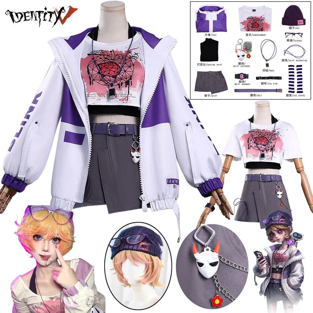 

IdentityVTracy Reznik Mechanic BLK Team Косплей Костюм Парик BLK.Tracy Полный комплект Реквизит для Хэллоуина для женщин и девочек Cos наряды