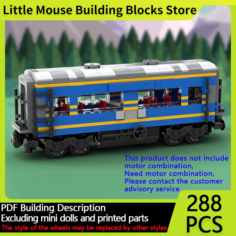 

City Car Model MOC Building Bricks Passenger Train Carriage Modular Technology Children Holiday Gifts Assemble Toys Suit